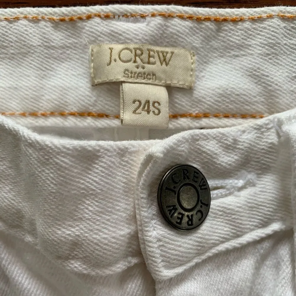 J.Crew white stretch skinny jeans. Size 24